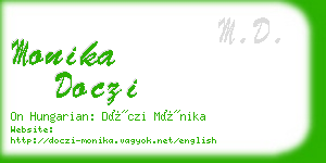 monika doczi business card